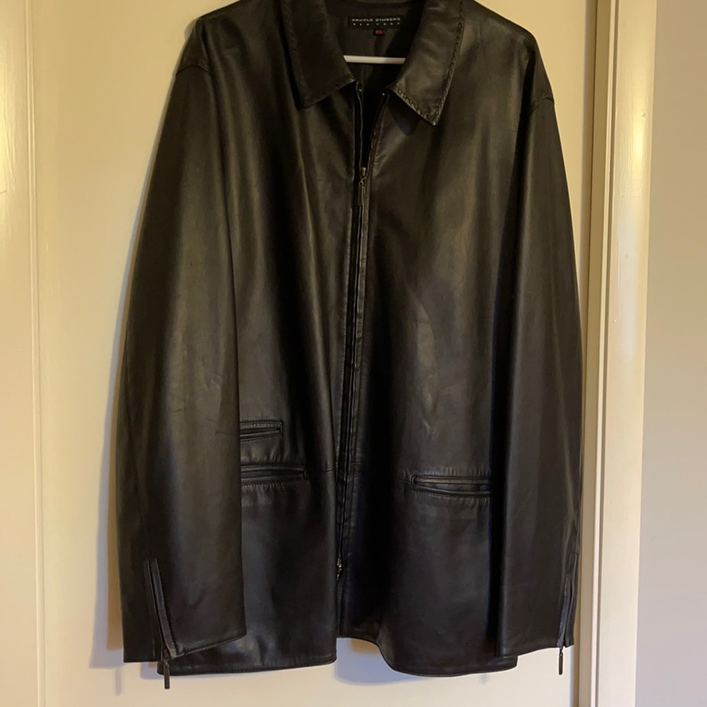 Men’s Arnold Zimberg black leather jacket